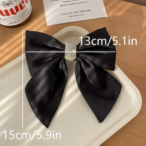 Elegant Red Bow Hair Clip. Christmas Red Bow Hair Accessories. ? main image 6